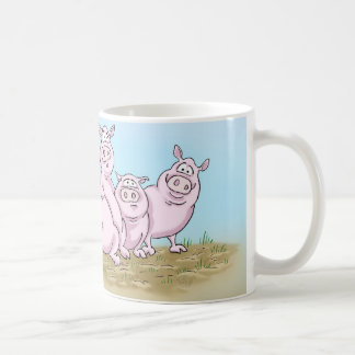 Cute Piglets and Butterfly Mug