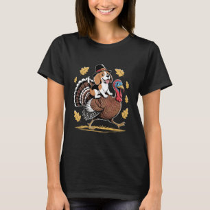 Cute Pilgrim Beagle Dog Riding Turkey Women Men Th T-Shirt