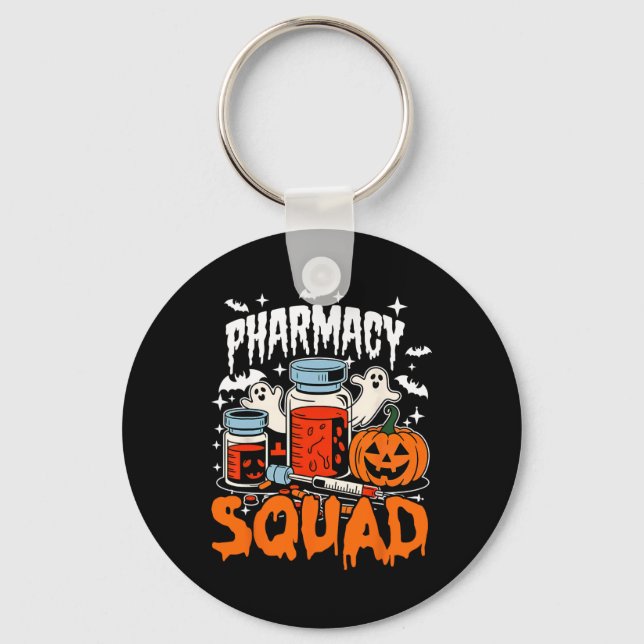 Cute Pills Pharmacy Squad Pharmacist Technician Ha Keychain (Front)