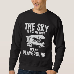 Cute Pilot Art For Men Women Aviation Pilot Airpla Sweatshirt