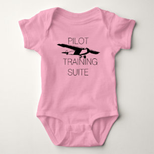 Cute Pilot training suite Baby Bodysuit