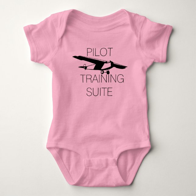 Cute Pilot training suite Baby Bodysuit (Front)