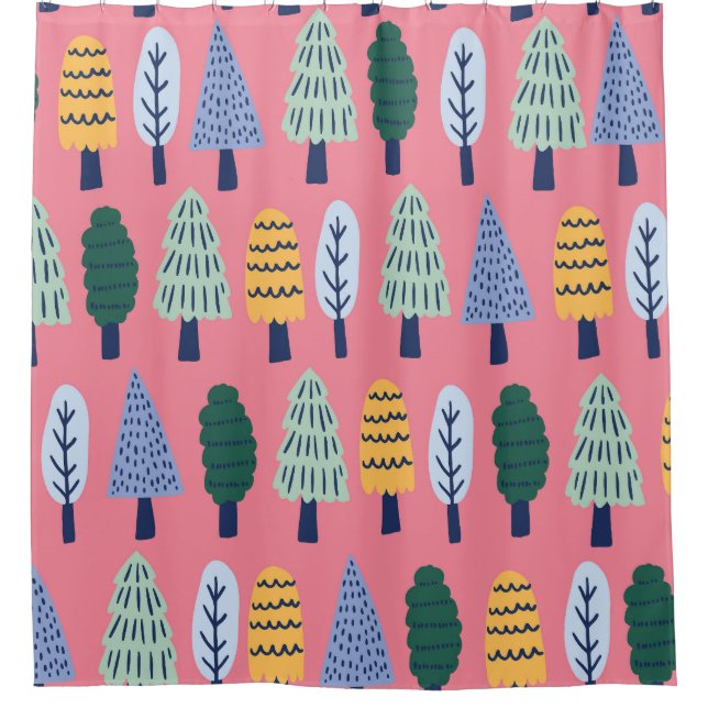 Cute pine trees: kids' pattern. (Front)