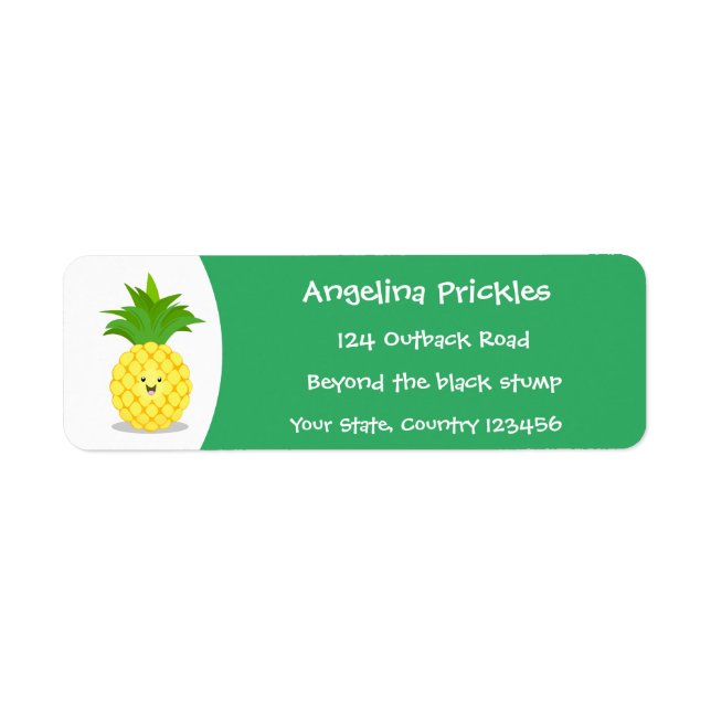Cute pineapple cartoon illustration (Front)