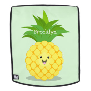 Cute pineapple cartoon illustration backpack