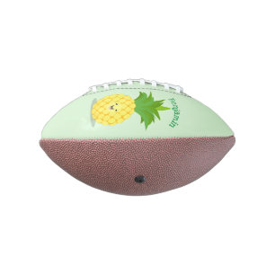 Cute pineapple cartoon illustration football