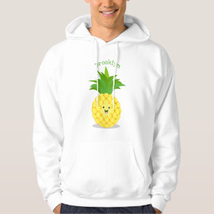 Cute pineapple cartoon illustration hoodie