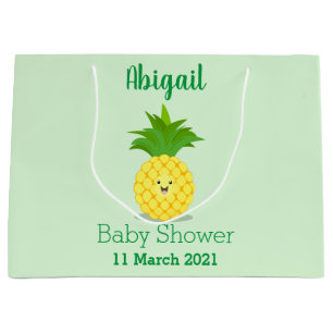 Cute pineapple cartoon illustration large gift bag