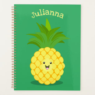 Cute pineapple cartoon illustration planner