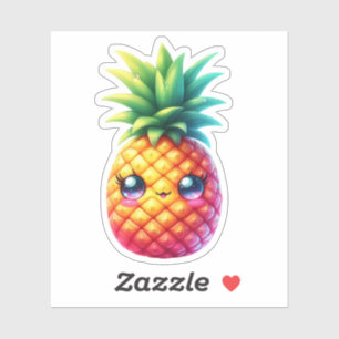 Cute Pineapple Custom-Cut Vinyl Stickers