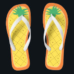 Cute Pineapple Funny Summer Tropical Fruit Style Flip Flops<br><div class="desc">This pretty "Cute Pineapple Funny Summer Tropical Fruits Stylish Unique Design" Flip Flop is definitely a pretty gift for you or friends in this Summer Season. (You can add text,  monogram or name onto this design by Clicking the Customize it button) 

 More Designs You May Also Like:</div>