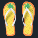 Cute Pineapple Funny Summer Tropical Fruit Style Flip Flops<br><div class="desc">This pretty "Cute Pineapple Funny Summer Tropical Fruits Stylish Unique Design" Flip Flop is definitely a pretty gift for you or friends in this Summer Season. (You can add text,  monogram or name onto this design by Clicking the Customize it button) 

 More Designs You May Also Like:</div>