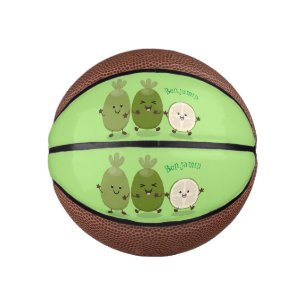 Cute pineapple guava feijoa cartoon illustration mini basketball