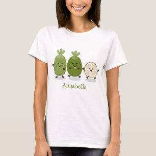 Cute pineapple guava feijoa cartoon illustration T-Shirt