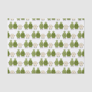 Cute pineapple guava feijoa cartoon illustration tissue paper