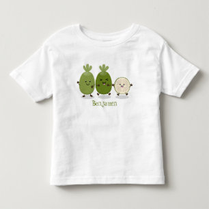 Cute pineapple guava feijoa cartoon illustration toddler t-shirt