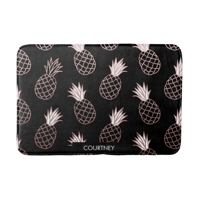 Cute Pineapple Pattern Bath Mat (Front)