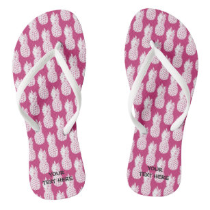 Cute pineapple pattern beach flip flop sandals