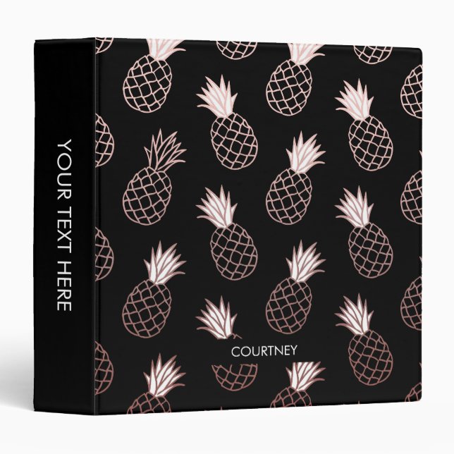Cute Pineapple Pattern Binder (Front/Spine)