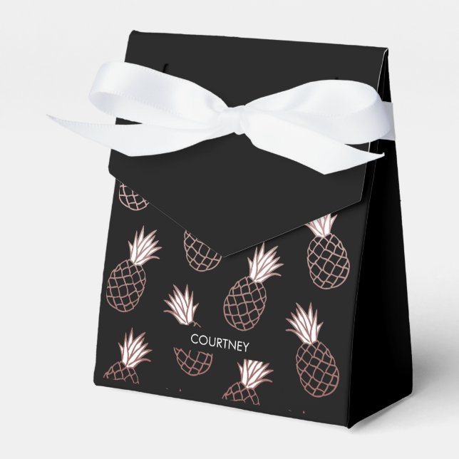 Cute Pineapple Pattern Favor Box (Front Side)