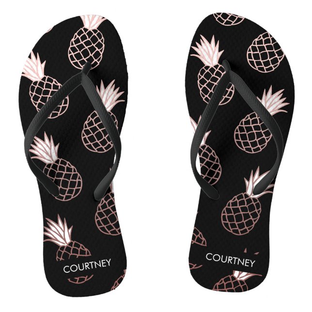 Cute Pineapple Pattern Flip Flops (Footbed)