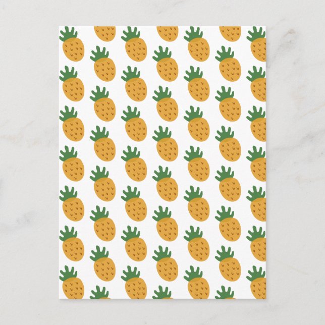 Cute Pineapple Pattern | Modern Fertility IVF Postcard (Front)