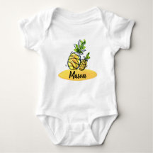 Cute pineapple personalized bodysuit