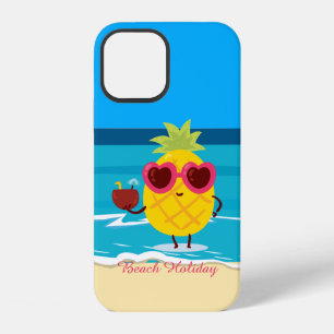 Cute Pineapple Tropical Beach Holiday Summer Vibes iPhone 12 Case