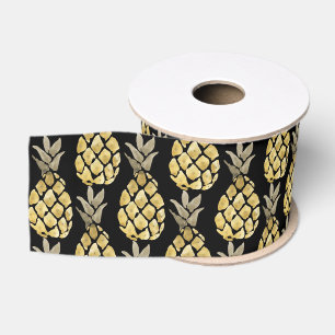 Cute Pineapple Watercolor Stencil Country Grosgrai Grosgrain Ribbon