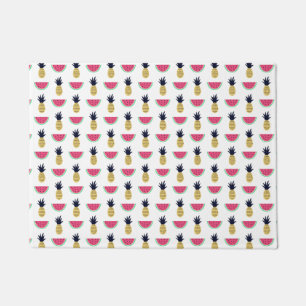 Cute Pineapple & Watermelon Doodle Pattern Doormat