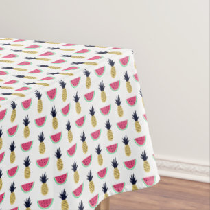 Cute Pineapple & Watermelon Doodle Pattern Tablecloth