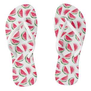 Cute Pineapple & Watermelon Pattern Flip Flops