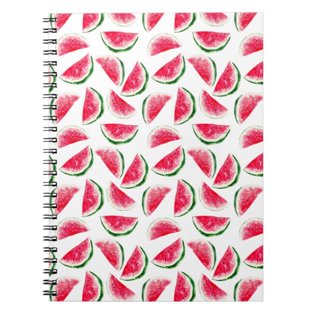 Cute Pineapple & Watermelon Pattern Notebook (Front)