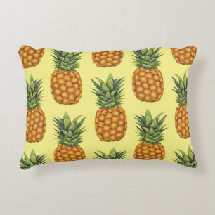 Cute pineapples abstract illustration pattern accent pillow
