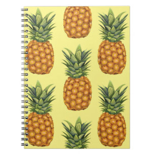 Cute pineapples abstract illustration pattern notebook