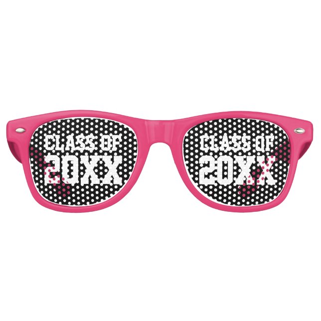 Cute pink 2024 Graduation day party favour Retro Sunglasses (Front)