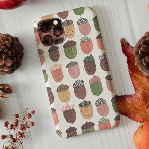 Cute pink Acorns Fall Autumn pastels pattern iPhone 13 Case