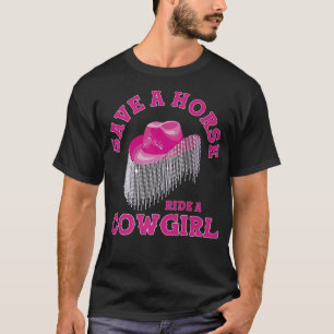 Cute Pink Aesthetic Southern Cowgirl Country Music T-Shirt