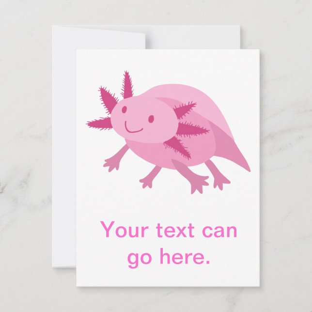 Cute Pink Albino Axolotl (Front)