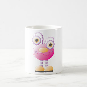 Cute Pink Alien With Big Eyes Coffee Mug