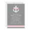 Cute Pink Anchor Nautical Girl Baby Shower