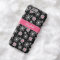 Cute Pink and Black Girly Mod Daisies With Name