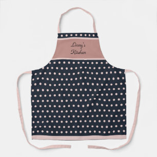 Cute Pink and Black Polka Dotted Apron