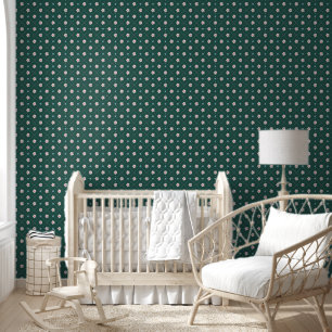 Cute Pink And Blue Flower Plaid On Dark Teal Wallpaper