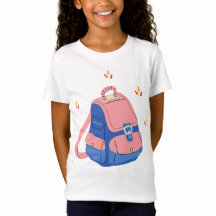 Cute Pink and Blue School Backpack"