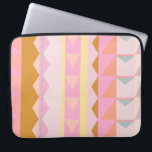 Cute Pink and Pastel Colours Geometric Pattern Laptop Sleeve<br><div class="desc">A sweet geometric design of modern shapes in shades of pink and pastel colours. Just click customize to add text or pictures. Contact me with any questions or requests.</div>