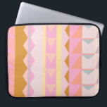 Cute Pink and Pastel Colours Geometric Pattern Laptop Sleeve<br><div class="desc">A sweet geometric design of modern shapes in shades of pink and pastel colours. Just click customize to add text or pictures. Contact me with any questions or requests.</div>