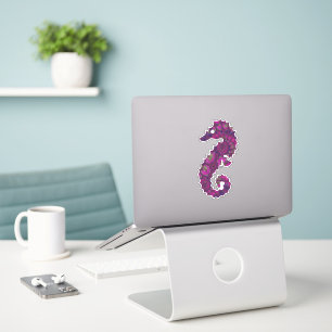Cute Pink and Purple Fractal Seahorse