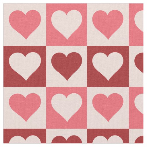 Red Love Hearts On Pink Cute Fabric  Red heart patterns, Red love heart,  Heart patterns