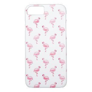 Cute Pink and White Flamingo Pattern Case-Mate iPhone Case
